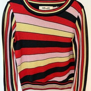 Diane Von Furstenberg Multicolor Striped Sweater